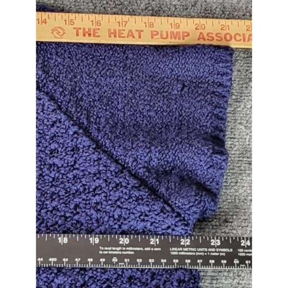 Vintage Bonnie Lee Leroy Cardigan Women Sz 48‎ Blue Cable Knit Pockets Workwear - Picture 4 of 7